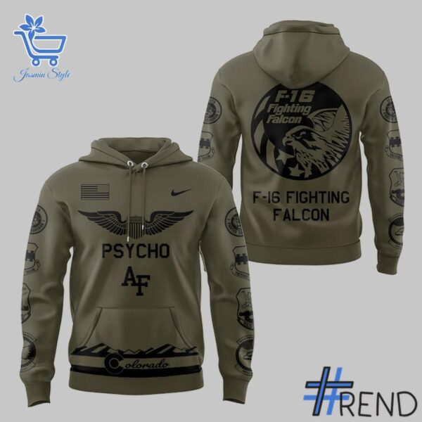 1 Air Force Falcons F16 Fighting Falcons Veteran Hoodie featuring a bold design for everyday confidence.