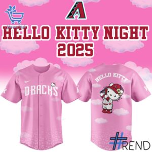 From casual to standout — 1 Arizona Diamondbacks 2025 Hello Kitty Baseball Jersey says it all.