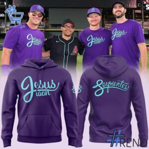 1 Arizona Diamondbacks Jesus Won Shirt Hoodie designed with a clean aesthetic for everyday wear