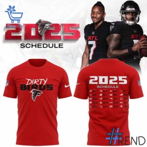 1 Atlanta Falcons 2025 schedule Dirty Birds Shirt designed with a clean aesthetic for everyday wear