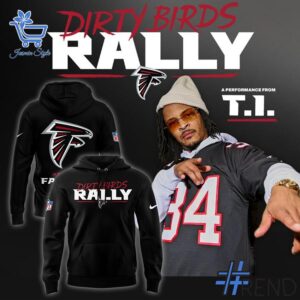 1 Atlanta Falcons Dirty Birds Rally 2025 Hoodie designed with a clean aesthetic for everyday wear