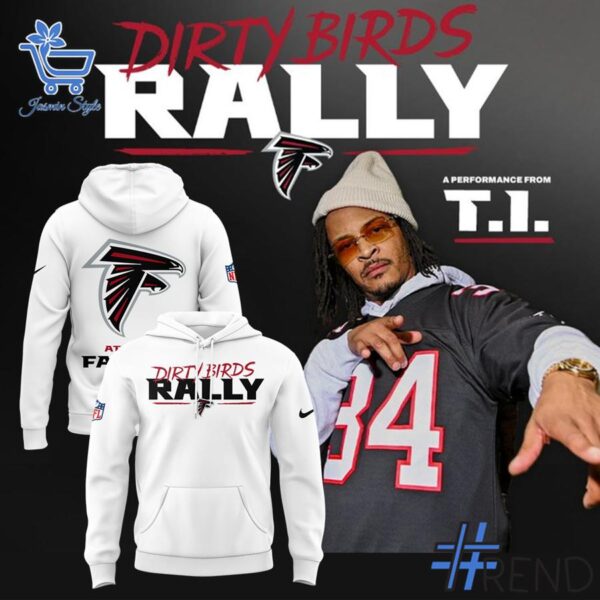 3 Atlanta Falcons Dirty Birds Rally 2025 Hoodie designed with a clean aesthetic for everyday wear