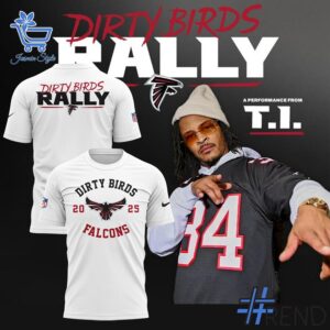 1 Atlanta Falcons Dirty Birds Rally 2025 Shirt featuring a bold design for everyday confidence.