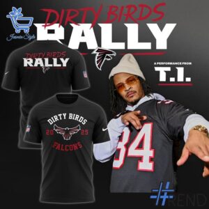 2 Atlanta Falcons Dirty Birds Rally 2025 Shirt featuring a bold design for everyday confidence.