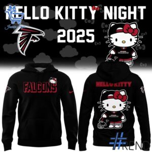 The 1 Atlanta Falcons Hello Kitty 2025 Hoodie delivers iconic streetwear energy.