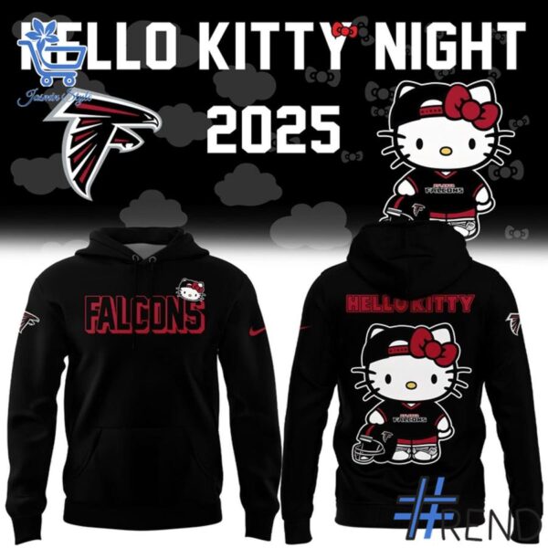 The 1 Atlanta Falcons Hello Kitty 2025 Hoodie delivers iconic streetwear energy.