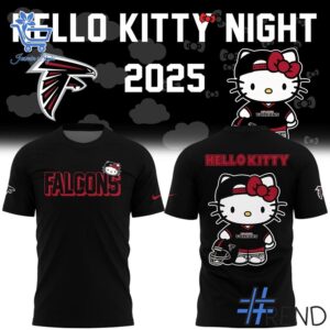 The 2 Atlanta Falcons Hello Kitty 2025 Hoodie delivers iconic streetwear energy.