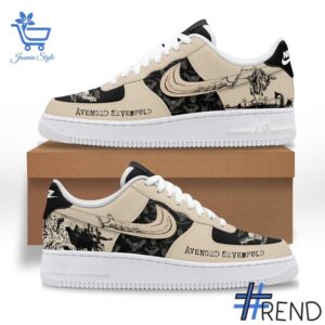 2 Avenged Sevenfold Air Force Shoes designed with a clean aesthetic for everyday wear