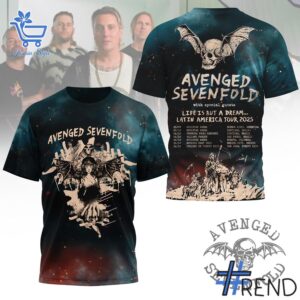 Level up your look with the bold style of 1 Avenged Sevenfold Latin America Tour 2025 Shirt.