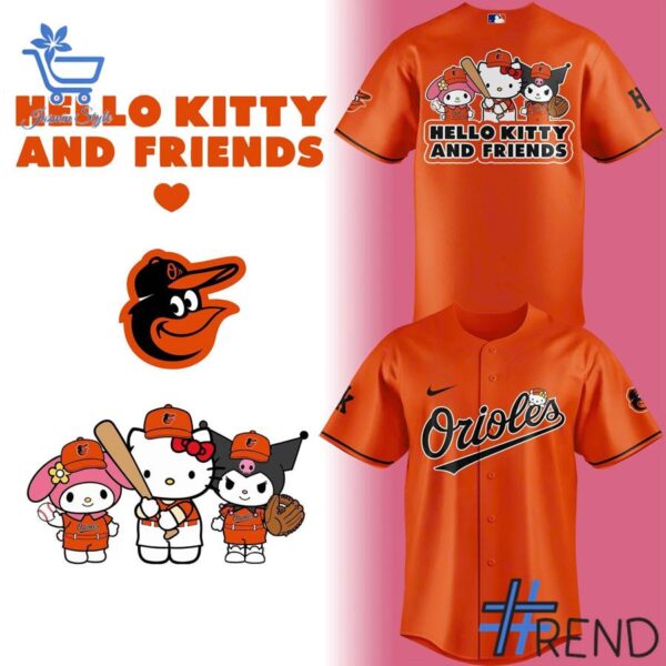 Premium Baltimore Orioles Hello Kitty friends Baseball Jersey designed for a modern, versatile style.