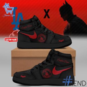 Crafted with care, the Batman Los Angeles Dodgers Air Jordan High Top Shoes delivers a versatile look and lasting quality.
