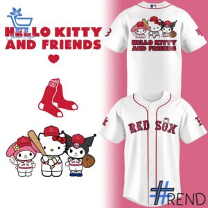 High-quality 1 Boston Red Sox HELLO KITTY AND FRIENDS Night Jersey featuring a stylish design for a standout look.