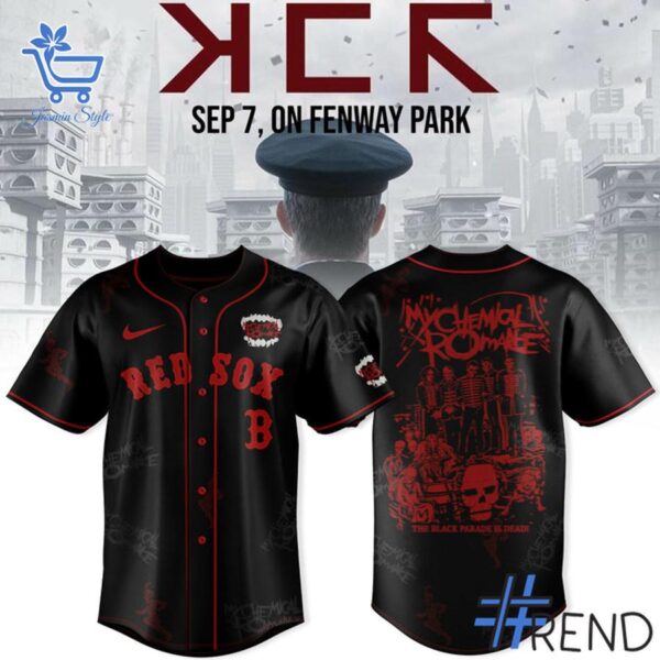 Premium Boston Red Sox Long Live The Black Parade MCR Jersey designed for a modern, versatile style.