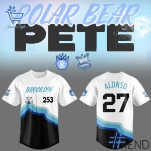 The 1 Brooklyn Cyclones Polar Bear Pete Night Baseball Jersey brings street-ready confidence to everyday outfits.