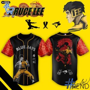 Premium quality 1 Bruce Lee Toronto Blue Jays Jersey with a modern, versatile look