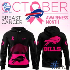 The 1 Buffalo Bills 2025 NFL Crucial Catch Breast Cancer Hoodie brings street-ready confidence to everyday outfits.