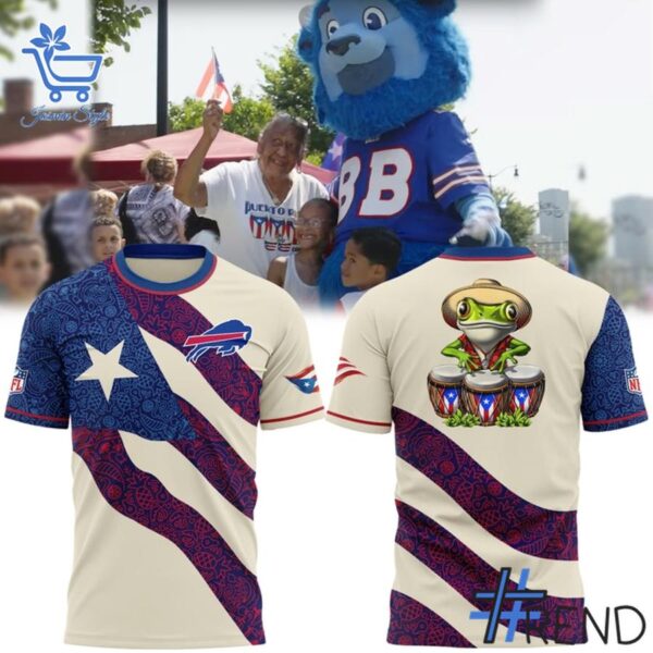 1 Buffalo Bills 2025 Puerto Rican Heritage Shirt featuring a bold design for everyday confidence.
