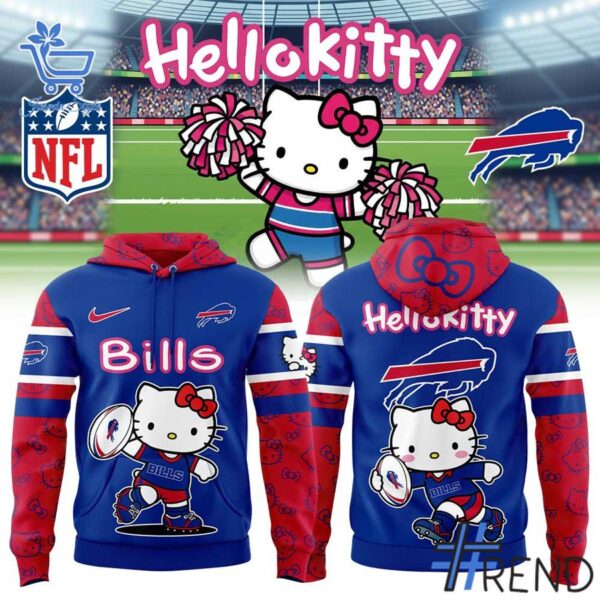 Premium quality 1 Buffalo Bills Hello Kitty Hoodie with a modern, versatile look