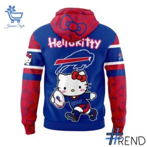 Premium quality 3 Buffalo Bills Hello Kitty Hoodie with a modern, versatile look