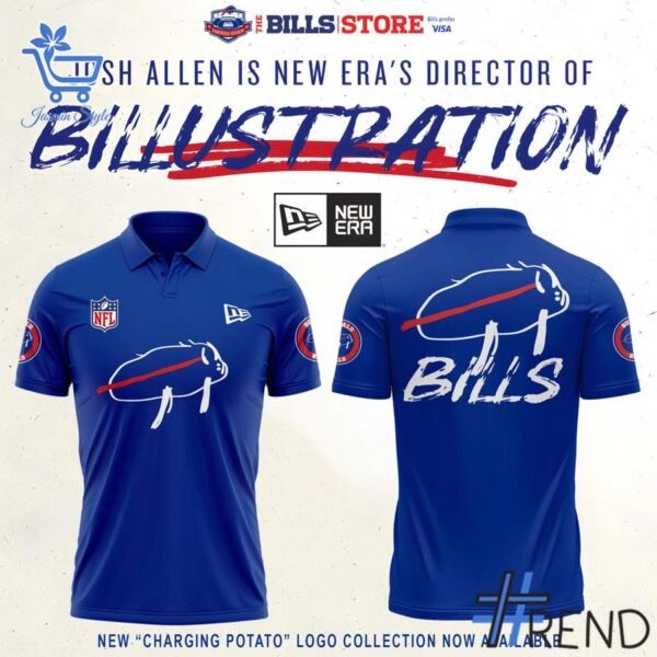 Level up your look with the bold style of 1 Buffalo Bills New Logo Polo Shirt.