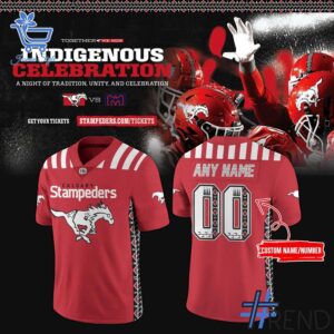 High-quality 1 Calgary Stampeders Indigenous Month Football Jerseys featuring a stylish design for a standout look.