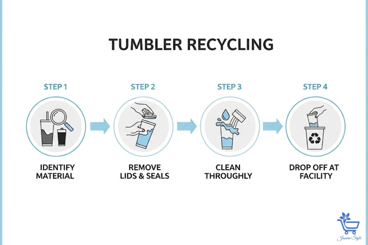 Can Tumblers Be Recycled Follow these simple steps: check the symbol, clean it up, remove attachments, and recycle based on local rules.