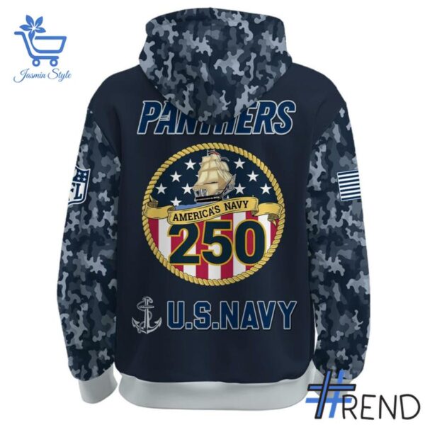 3 Carolina Panthers US Navy 250th Birthday Hoodie designed with a clean aesthetic for everyday wear