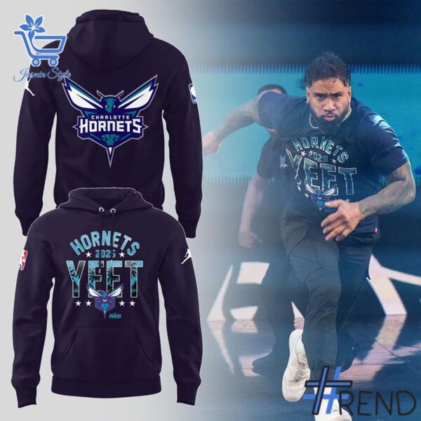 Take every step in comfort with 4 Charlotte Hornets x YEET Hoodie