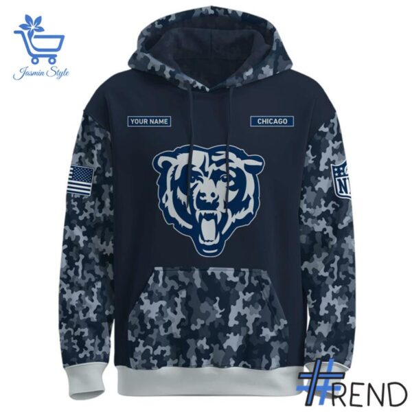 2 Chicago Bears Navy 250th Birthday Hoodie designed with a clean aesthetic for everyday wear