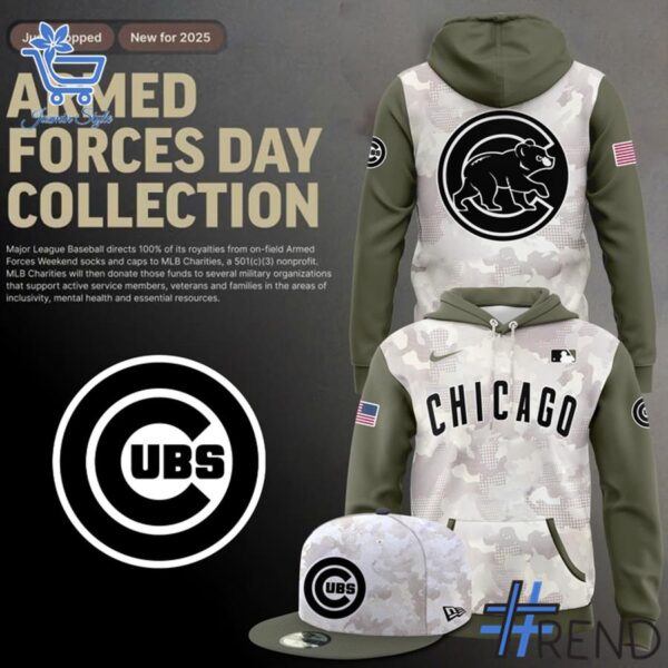 The 1 Chicago Cubs Armed Forces Day Hoodie delivers iconic streetwear energy.