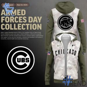 The 2 Chicago Cubs Armed Forces Day Hoodie delivers iconic streetwear energy.