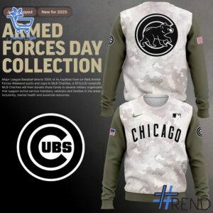 The 3 Chicago Cubs Armed Forces Day Hoodie delivers iconic streetwear energy.