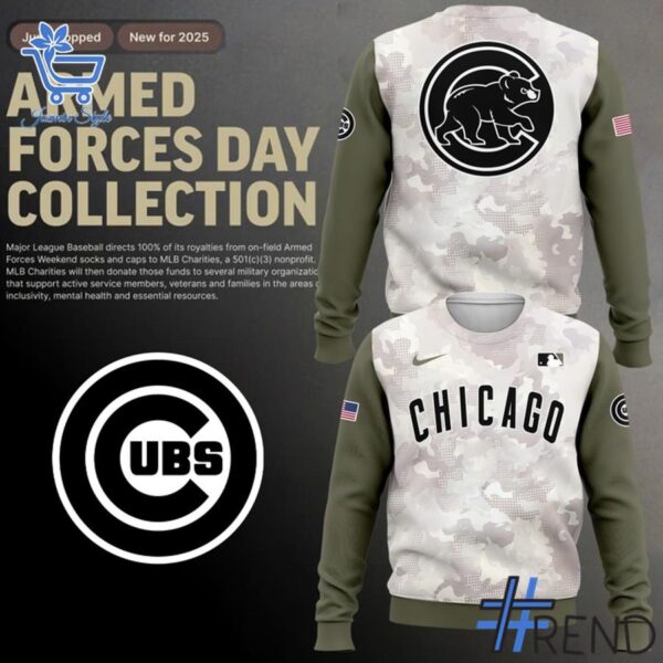 The 3 Chicago Cubs Armed Forces Day Hoodie delivers iconic streetwear energy.