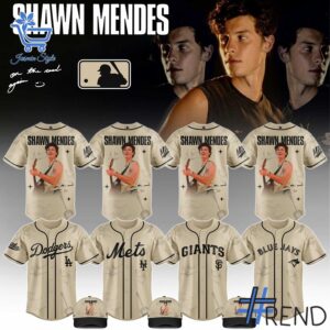 Take every step in comfort with 1 Choose Your MLB x Shawn Mendes 2025 Baseball Jersey
