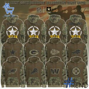 Stylish 1 Choose Your NFL Team x US Army 250th Birthday Celebration Hoodie designed for everyday wear and lasting comfort.