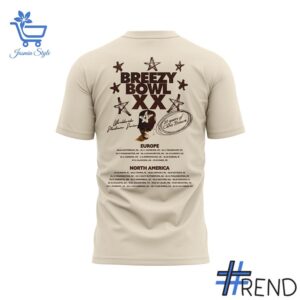From casual to standout — 3 Chris Brown BREEZY BOWL XX PREGAME T shirt says it all.