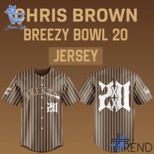 Premium Chris Brown Breezy Bowl Baseball Jersey designed for a modern, versatile style.