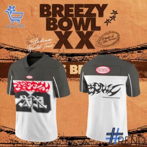 Premium Chris Brown Breezy Bowl Football Jersey designed for a modern, versatile style.