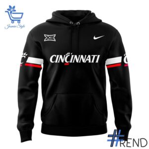 Stylish 2 Cincinnati Bearcats Big 12 Black Pullover Hoodie designed for everyday wear and lasting comfort.