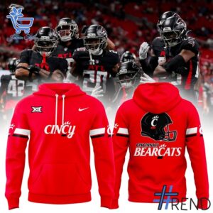 1 Cincinnati Bearcats Football Big 12 Red Hoodie designed with a clean aesthetic for everyday wear