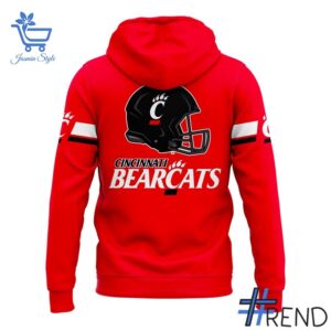 3 Cincinnati Bearcats Football Big 12 Red Hoodie designed with a clean aesthetic for everyday wear