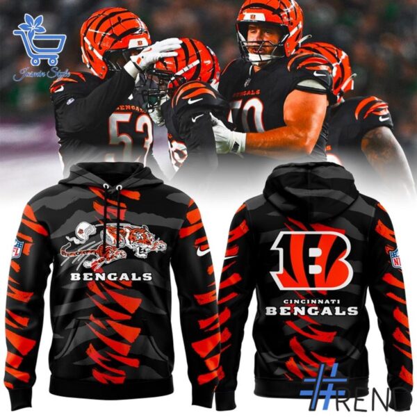 1 Cincinnati Bengals 2025 Hoodie designed with a clean aesthetic for everyday wear