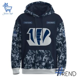 2 Cincinnati Bengals Navy 250th Birthday Hoodie designed with a clean aesthetic for everyday wear