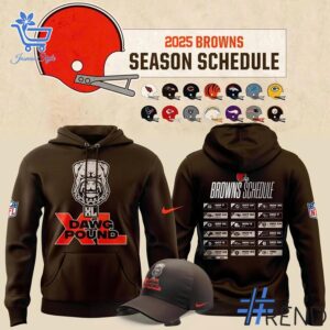 1 Cleveland Browns 2025 Schedule Hoodie designed with a clean aesthetic for everyday wear
