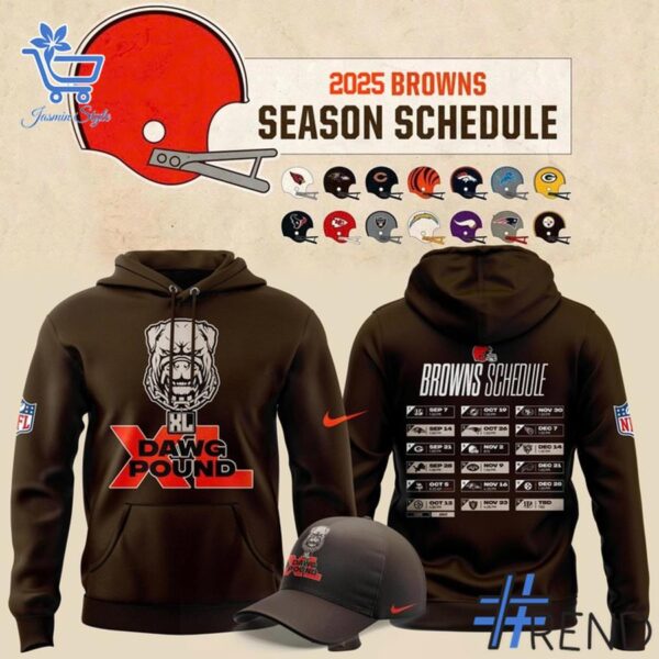 1 Cleveland Browns 2025 Schedule Hoodie designed with a clean aesthetic for everyday wear