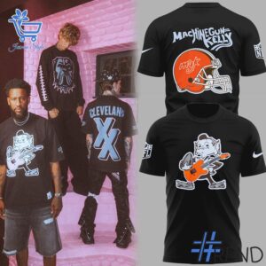 The 1 Cleveland Browns Football x Machine Gun Kelly T shirt brings street-ready confidence to everyday outfits.