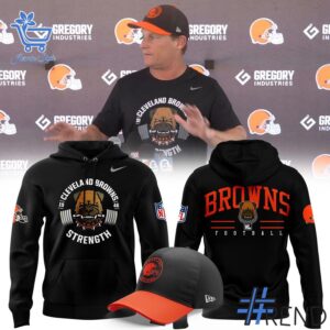 Take every step in comfort with 1 Cleveland Browns Strength Pullover Hoodie