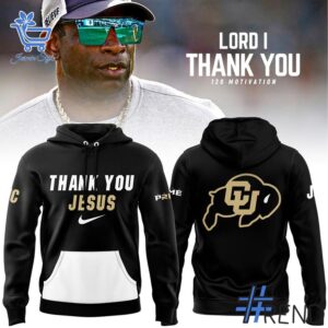 The 4 Colorado Buffaloes Coach Prime Thank You Jesus Hoodie delivers iconic streetwear energy.