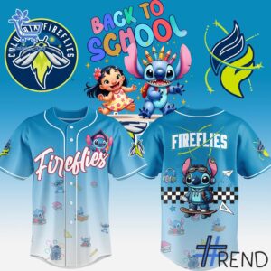 Level up your look with the bold style of 1 Columbia Fireflies x 2025 Lilo & Stitch Jersey.