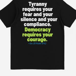 The Democracy Needs Courage Tee delivers iconic streetwear energy.
